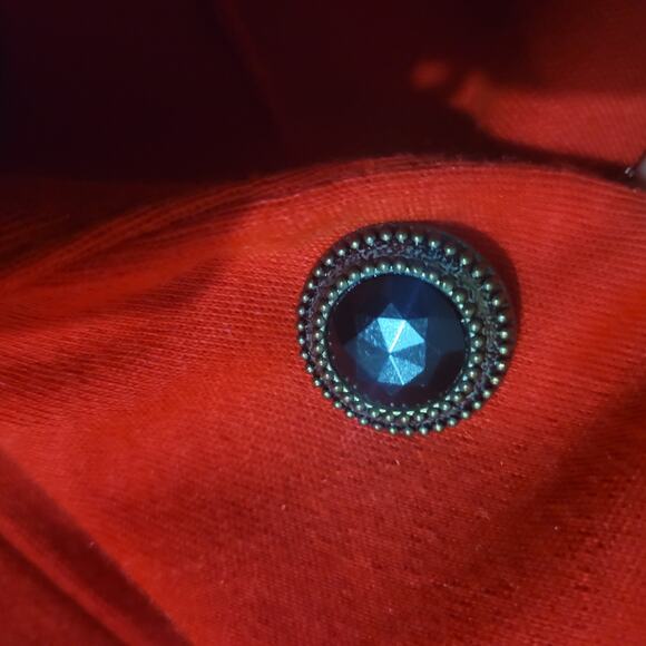 Vintage All That Jazz Blazer Dress Red Twofer Shoulder Pads Mini Buttons Small 4 - Picture 14 of 16